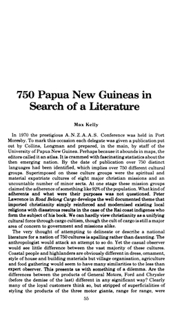 750 Papua New Guineas in Search of a Literature