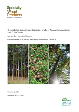 A Population-Genomic and Taxonomic Study of Eucalyptus Argophloia and E