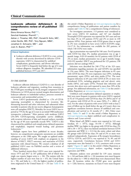 Leukocyte Adhesion Deficiency-I