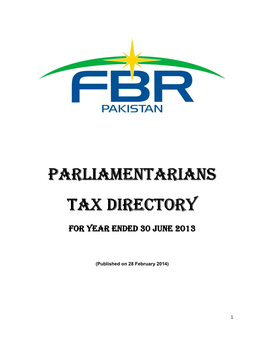 Parliamentarians Tax Directory