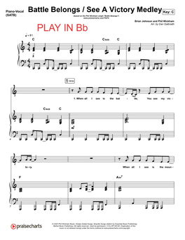 Battle Belongs / See a Victory Medley Key: C (SATB) (Based on the Phil Wickham Single 