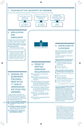 1. Studying at the University of Maribor 2. Application