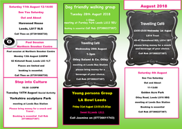 August 2018 Travelling Café Dog Friendly Walking Group