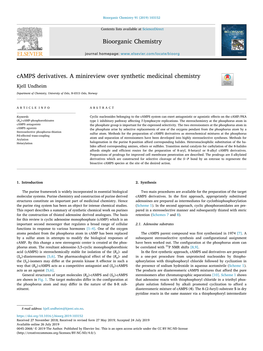 Camps Derivatives. a Minireview Over Synthetic Medicinal Chemistry T Kjell Undheim