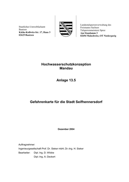 HWSK-Nr. 39, Gefahrenkarte Ortslage Seifhennersdorf