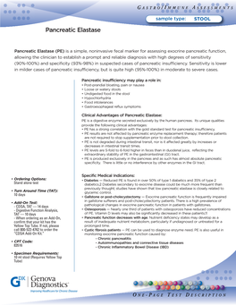 Pancreatic Elastase