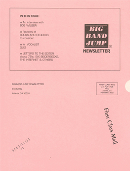 Big Band Jump Newsletter First-Class Mail U.S