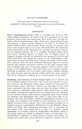 Proceedings of the Indiana Academy of Science