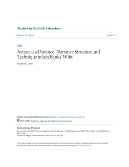 Action at a Distance: Narrative Structure and Technique in Lain Banks' Whit Stephen R