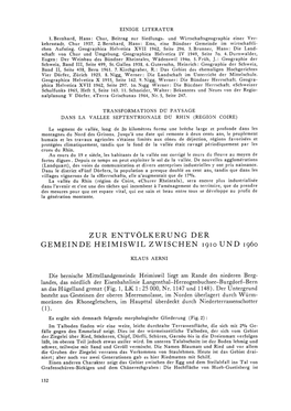 Zur Entvölkerung Der Gemeinde Heimiswil Zwischen 1910 Und 1960