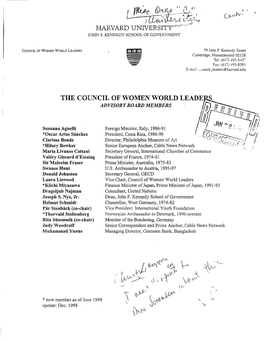 Harvard the Council of Women World Leade