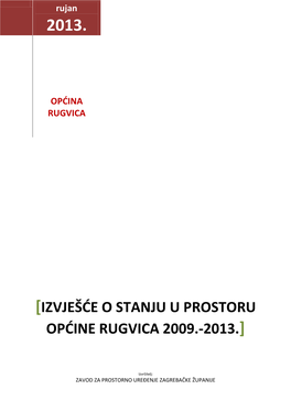 Rujan 2013. OPĆINA RUGVICA