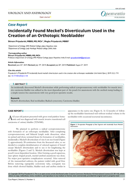 Incidentally Found Meckel's Diverticulum Used in the Creation