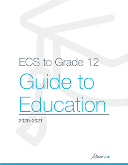 Guide to Education: ECS to Grade 12, 2020–2021