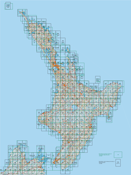 Boundaries, Sheet Numbers and Names of Nztopo50 Series 1:50 000 Boundaries and Sheet Numbers of Topographic Map 260 Series 1:50