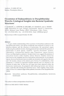 Cytological Insights Into Bacterial Symbiotic Structures