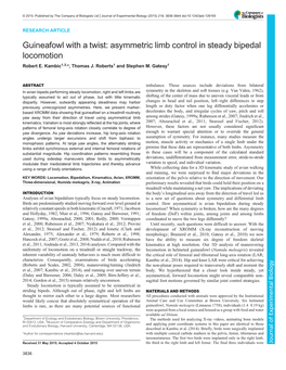 Asymmetric Limb Control in Steady Bipedal Locomotion Robert E