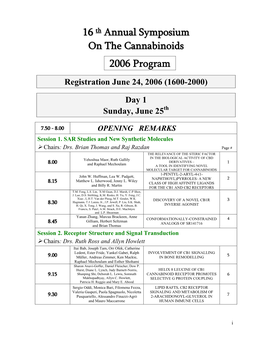 2006 ICRS Symposium Program