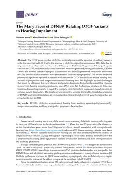 The Many Faces of DFNB9: Relating OTOF Variants to Hearing Impairment