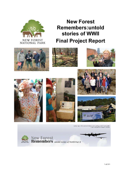 New Forest Remembers:Untold Stories of WWII Final Project Report