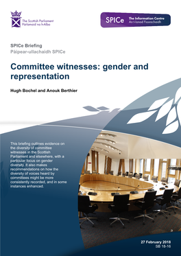 Committee Witnesses: Gender and Representation