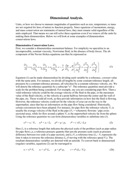 Dimensional Analysis