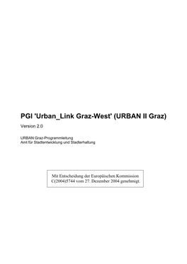 PGI 'Urban Link Graz-West' (URBAN II Graz)
