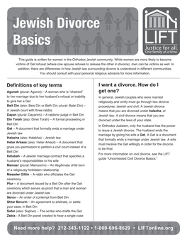 Jewish Divorce Basics