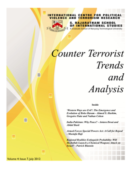 Counter Terrorist Trends and Analysis