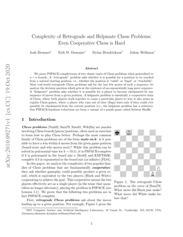 Complexity of Retrograde and Helpmate Chess Problems: Even Cooperative Chess Is Hard