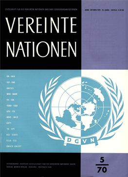 Zeitschrift Für Die Vereinten Nationen Und Ihre Sonderorganisationen Bonn • Oktober 1970 • 18