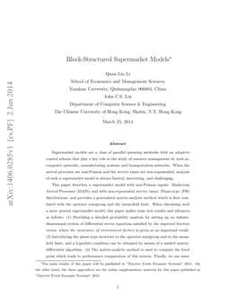 Block-Structured Supermarket Models