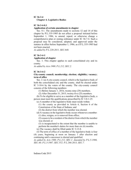 IC 36-3-4 Chapter 4. Legislative Bodies