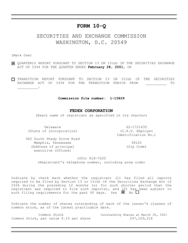Form 10-Q Securities and Exchange Commission Washington, D.C