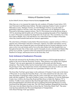 History of Ozaukee County