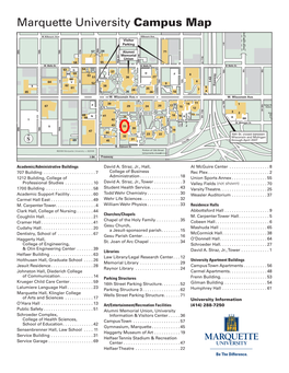 Marquette University Campus Map