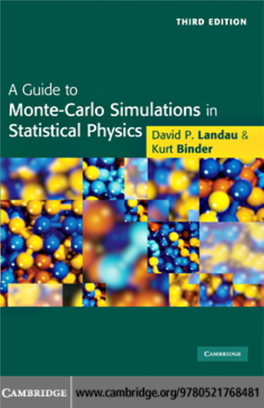 A Guide to Monte Carlo Simulations in Statistical Physics, Third Edition