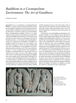 Buddhism in a Cosmopolitan Environment the Art of Gandhara