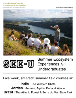 Summer Ecosystem Experiences for Undergraduates