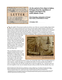 Letter on the Voyage of Gaspar Corte Real