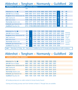 Stagecoach in Hants & Surrey Time Table