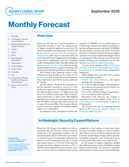 Monthly Forecast