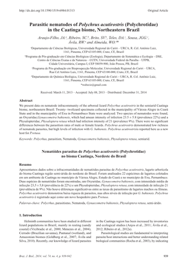 Parasitic Nematodes of Polychrus Acutirostris