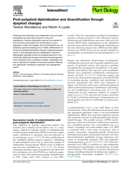 Post-Polyploid Diploidization and Diversification Through Dysploid