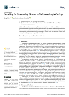 Searching for Gamma-Ray Binaries in Multiwavelength Catalogs