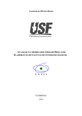 Avanços Na Medida Dos Tipos De Holland: Elaboração De Facetas De Interesses Básicos