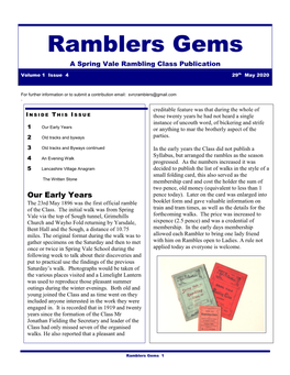 Ramblers Gems a Spring Vale Rambling Class Publication