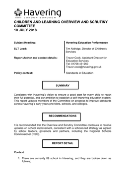 Havering Education Performance Pdf 284 Kb