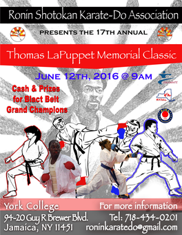 2016 Thomas Lapuppet Memorial Classic