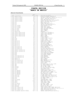 Cuarta Seccion Banco De Mexico
